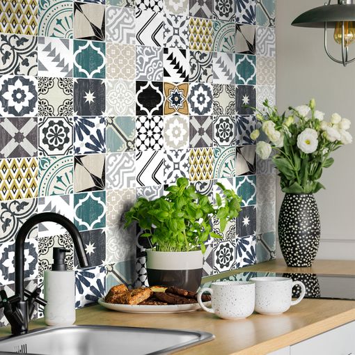 24 Vinilos Baldosas De Cemento Azulejos Venessa - Adhesivo Pared - Sticker  Revestimiento - 120x180cm-24stickers30x30cm con Ofertas en Carrefour