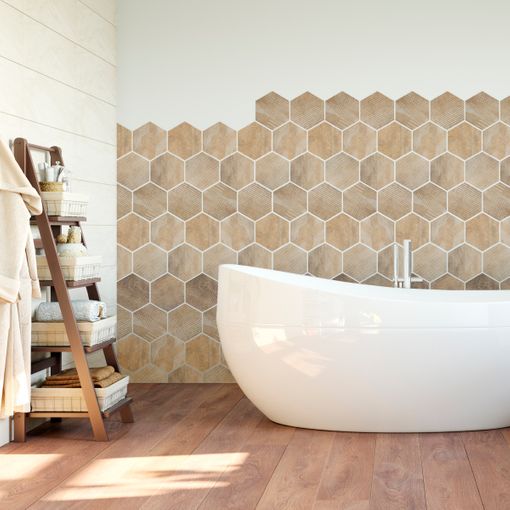 Vinilo Azulejos Hexagonales Madera Resistida - Adhesivo Pared - Sticker  Revestimiento - 40x60cm-28stickershexagones10x9cm con Ofertas en Carrefour