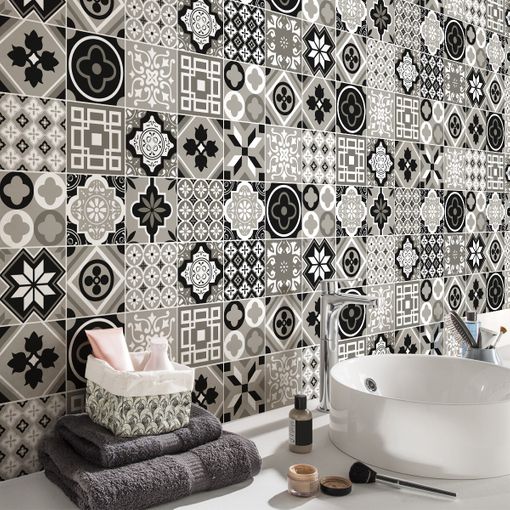 Adhesivos para azulejos – Azulejos de cemento autoadhesivos – Adhesivos de  decoración de pared para baño y cocina – Azulejos adhesivos de cemento –