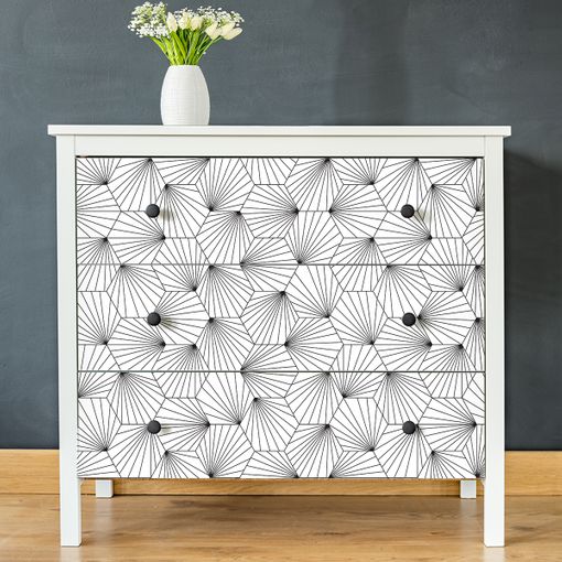 Vinilo muebles escandinavos madera de diseño blanco - adhesivo de