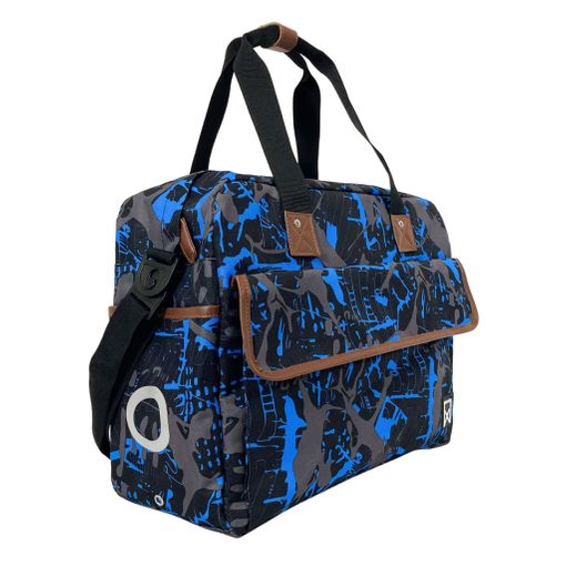 Alforja Para Bicicleta Ice Azul Y Negro 19 L Willex