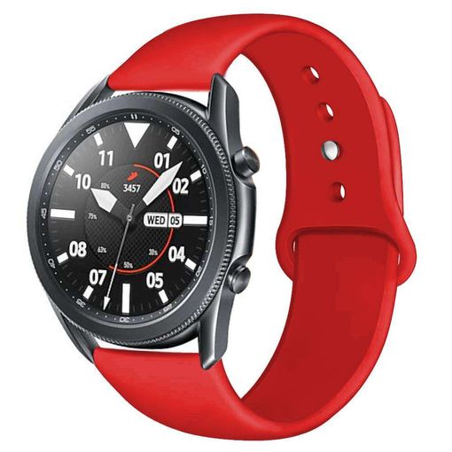 Correa Silicona Liquida Suave Para Haylou Gst Lite Rojo