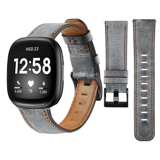 Correa De Cuero Vintage Leather Para Fitbit Versa 2 Azul con Ofertas en  Carrefour