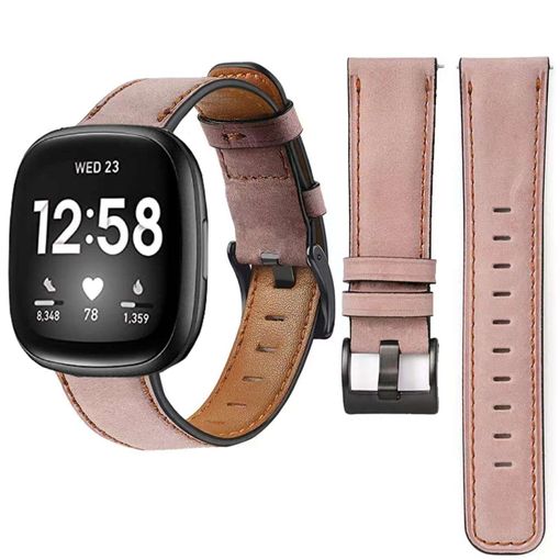 Correa para Fitbit Versa 4 - Cuero - Negro