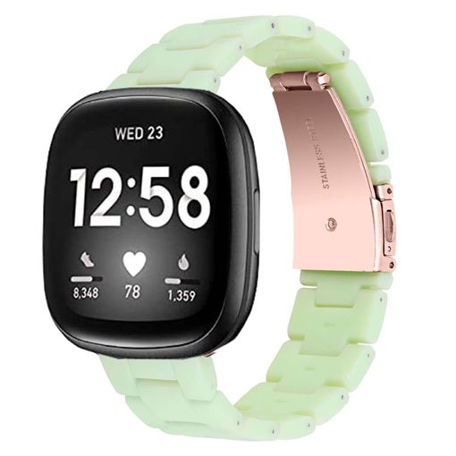 Correa Resina Premium Ajustable Verde Claro Para Fitbit Versa 2