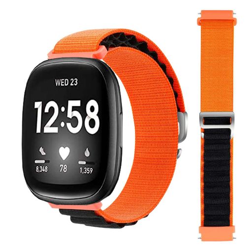 Correa Loop Alpine Para Fitbit Versa 4 Naranja Y Negro con Ofertas en  Carrefour