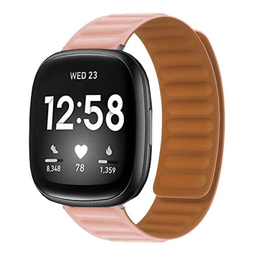 Correa Solo Loop Ajustable Trenzada Para Fitbit Versa 4 Naranja con Ofertas  en Carrefour