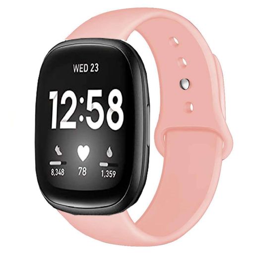 Correa Silicona Liquida Suave Para Fitbit Versa 4 Negro con Ofertas en  Carrefour