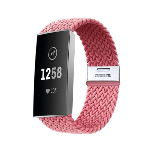 Correa Solo Loop Ajustable Trenzada Para Fitbit Versa 2 Rosa con Ofertas en  Carrefour