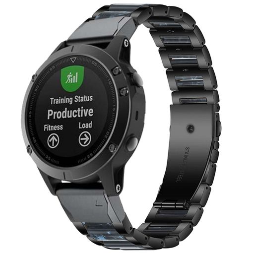 Correa Acier Con Resina Ajustable Zafiro Para Garmin Fenix 7x - Sapphire Solar Edition