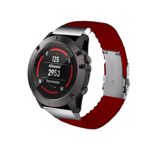 Correa Silicona Con Cierre Ajustable De Acero Para Amazfit Gts 2 Mini Vino  con Ofertas en Carrefour