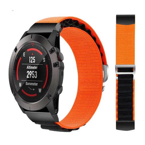 Correa Loop Alpine Para Garmin Fenix 6 Pro Solar Edition Naranja Y Verde  con Ofertas en Carrefour