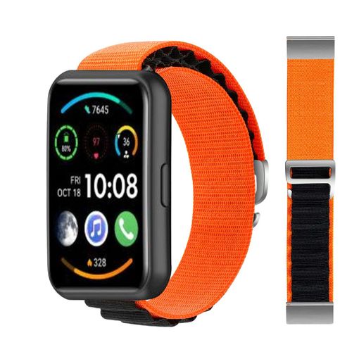 Correa Loop Alpine Para Huawei Watch Fit 2 Naranja Y Negro con Ofertas en  Carrefour
