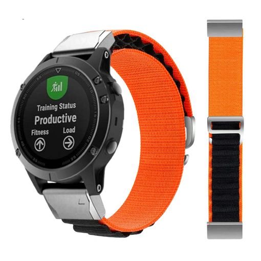 Correa Loop Alpine Para Garmin Fenix 6x - Pro Solar Edition Naranja Y Negro  con Ofertas en Carrefour