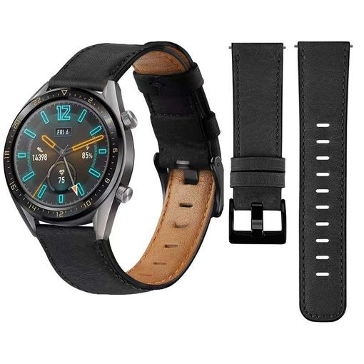 Correa De Cuero Vintage Leather Para Huawei Watch Gt3 Elegant 42mm Negro  con Ofertas en Carrefour