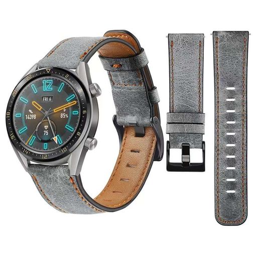 Correa Vintage Leather para Amazfit Bip 3 Pro Gris