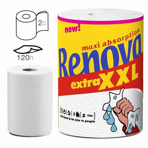 Pack De 20 Rollos De Papel De Cocina Xxl Renova Maxi Absorvente Con Ofertas En Carrefour 7418