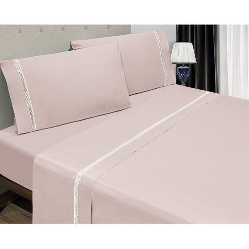 Sábana Bajera Ajustable De Algodón Percal Donegal Cama 150 Cm Blanco con  Ofertas en Carrefour