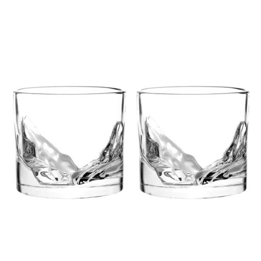 Set de 2 vasos altos de cristal para whisky o agua