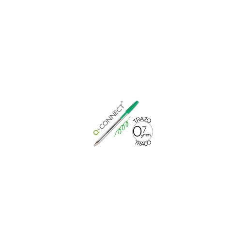 Boligrafo Transparente Q-connect Verde Medio Kf01043 50 Unidades
