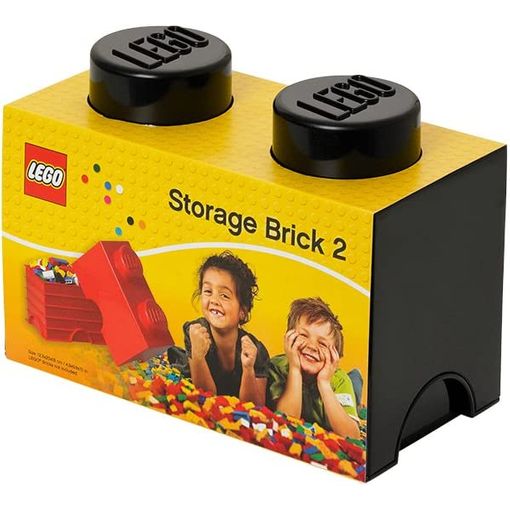 LEGO Brick 8 pomos, caja de almacenamiento apilable, color azul