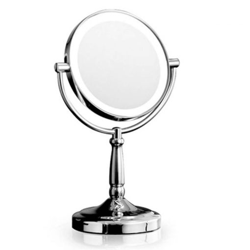 Espejo cosmético de aumento con luz Orient x 7 gris / plata