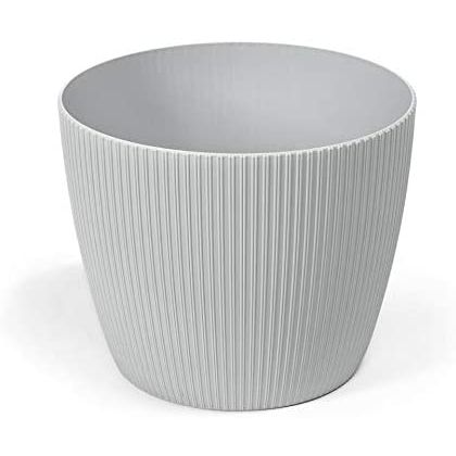 Macetero Plástico Lamela Magnolia Jumper 26 X 26 X 21 Cm Gris Claro