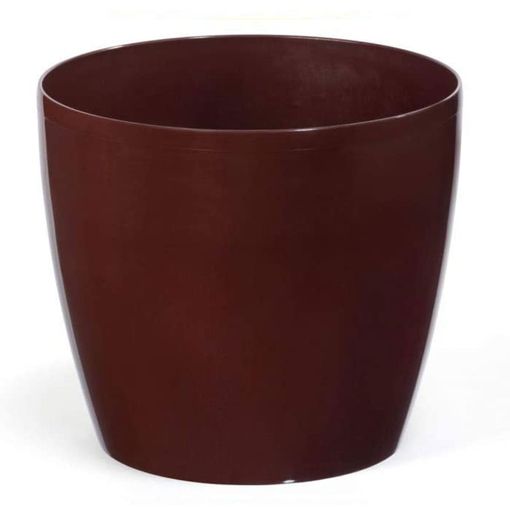 Macetero De Plástico Lamela Magnolia 25x25x22cm Marrón Claro