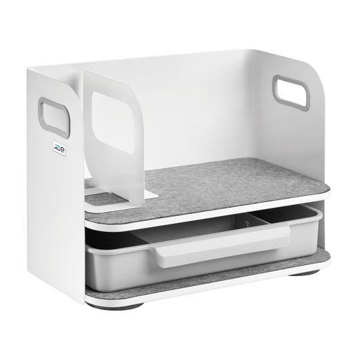 Organizador De Escritorio Arsivik Con 2 Cajones 16 X 18 X 23 Cm Natural  Gris [en.casa] con Ofertas en Carrefour