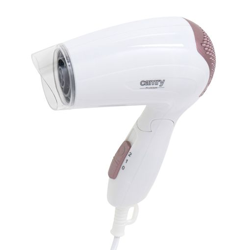 Secador De Pelo De Viaje, Plegable, Compacto, 2 Niveles Temperatura /  Velocidad, Boquilla 360º Blanco 1200w Camry Cr2254 con Ofertas en Carrefour