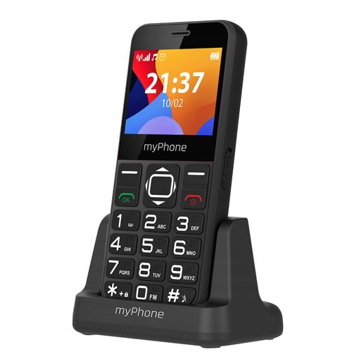 Teléfono Senior Myphone Halo 3 Radio Fm Estación De Carga Botón Sos Negro