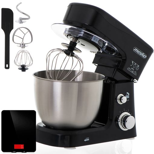 Robot Batidora Amasadora Repostería, 3,5 L, 6 Velocidades, Orbital, 3  Accesorios, Báscula Cocina Negro 1200w Mesko Ms4217b con Ofertas en  Carrefour