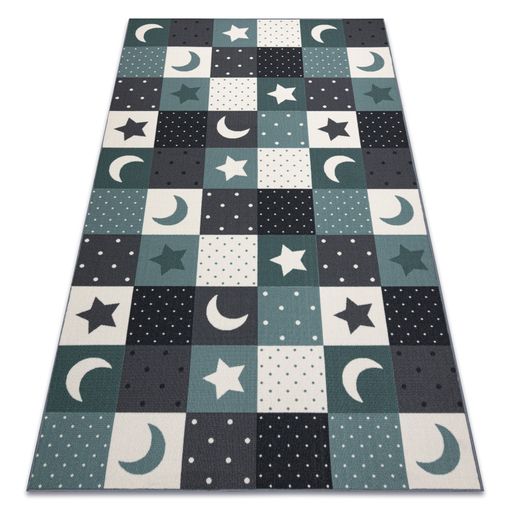 Alfombra Para Niños Stars Estrellas Turquesa / Gris 200x200 Cm con Ofertas  en Carrefour