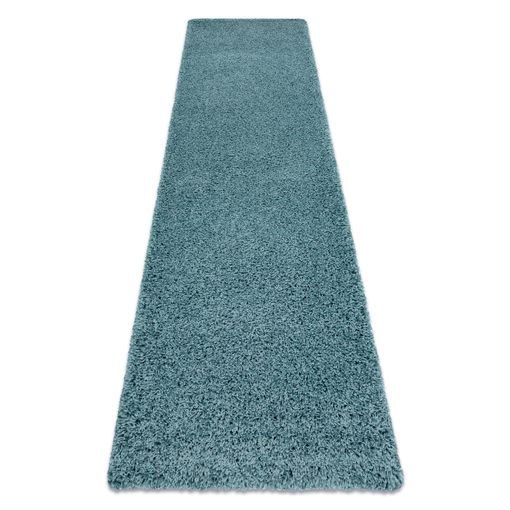 Alfombra, alfombra de pasillo SOFFI shaggy 5cm azul - para la cocina,  70x200 cm