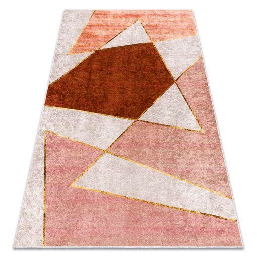 Alfombra Lavable Miro 52097.802 Geométrico Antideslizante - Rosado 80x150  Cm con Ofertas en Carrefour