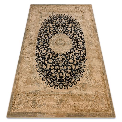 Alfombra De Lana Superior Piemonte Color Rosetón Beige / Azul Oscuro 200x300  Cm con Ofertas en Carrefour