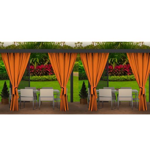 Cortina De Exterior Jardin 155x200cm, 4ud Para Terraza/balcón, Naranja con  Ofertas en Carrefour