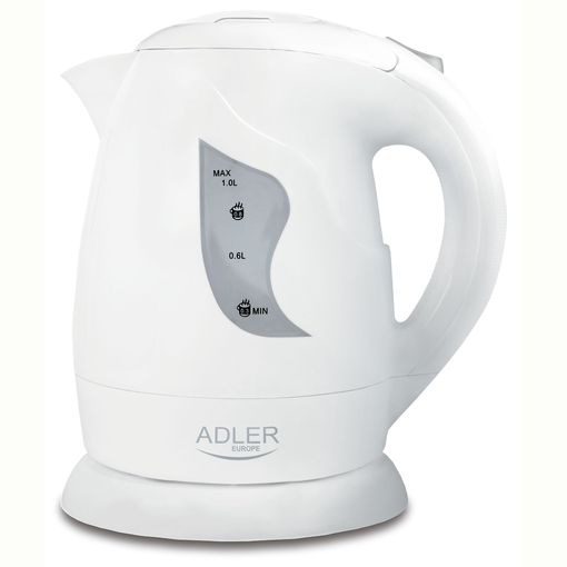 ADLER AD1207 Hervidor de Agua Eléctrico 1,5 Litros, Inalámbrico, sin BPA,  sin Cable, Apagado Automático