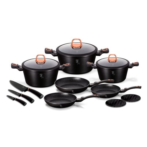 GENERICO Juego De Ollas Cocina Antiadherente Set De Bateria 14 Piezas