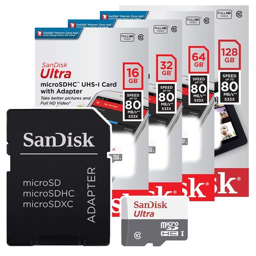 SanDisk microSD para adaptador de tarjeta de memoria SD (ADAPTADOR DE  MICROSD)