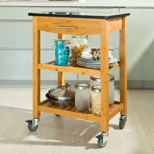 Carrito De Cocina Con Piso De Acero Bambú L66xp46xa91cm con Ofertas en  Carrefour