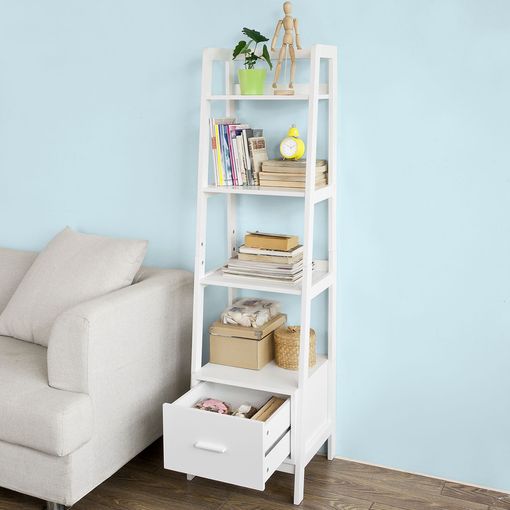 Estantería Librería En Forma De Escalera 142 Cm Blanca Vidaxl con Ofertas  en Carrefour