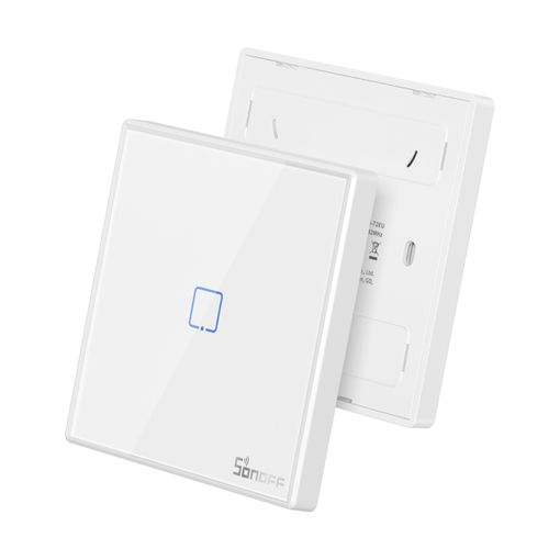 Interruptor WiFi RF Compatible con Pulsador Blanco.