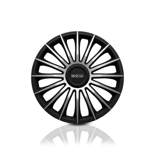 Sparco SPC1573SVBK, Tapacubos color plata/negro modelo Sicilia diseño —  tuniparts