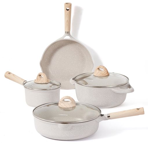 Batería Cocina Inducción 14 Piezas, Antiadherente Mármol Sin Pfoa,  Aluminio, Cazuelas Sartenes Negro Berlinger Haus Black Rose con Ofertas en  Carrefour