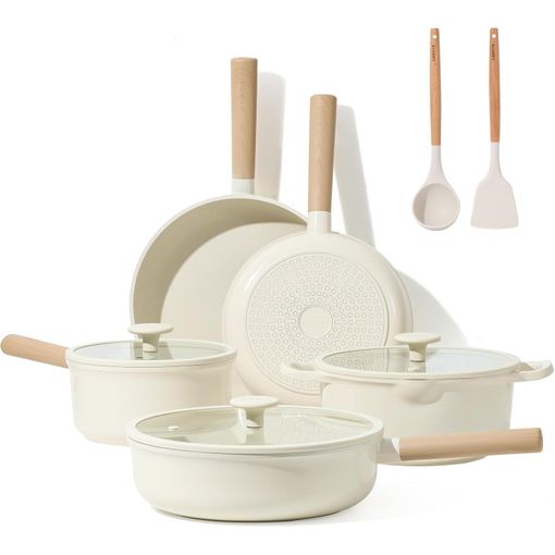 10piece Juego De Sartenes Antiadherentes,batería De Cocina,apto Para Todas  Las Estufas Incluye Inducción Carote con Ofertas en Carrefour