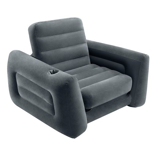 Sillón Hinchable Beanless Gris 114x114x71 Cm Intex con Ofertas en Carrefour