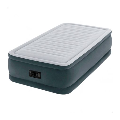 Colchón hinchable Comfort-Plush con bomba gris 46x152x203 cm