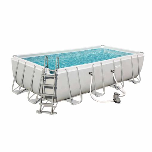 Conjunto De Piscina Mistral Rectangular Gris 549x274 Cm Bestway