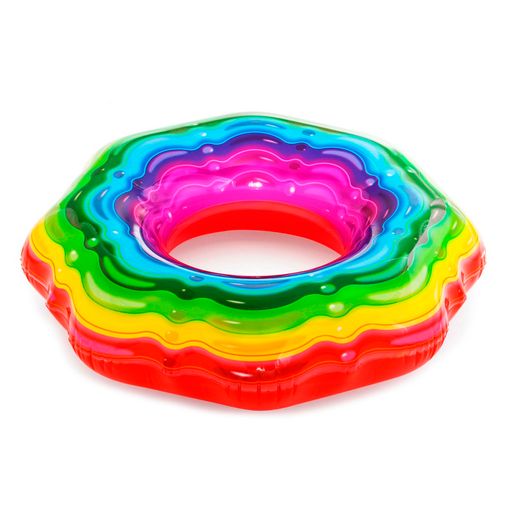 Flotador De Arcoíris Para + 12 Años Multicolor Infantil De Pvc De Ø 115 Cm